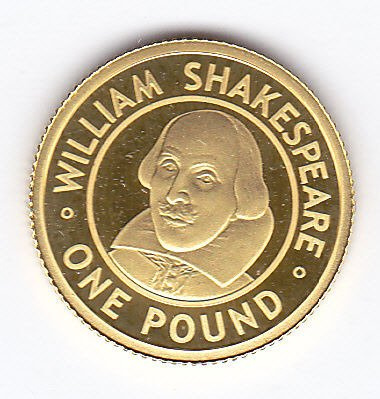 William Shakespeare 1/25 uncia arany 2006 Proof