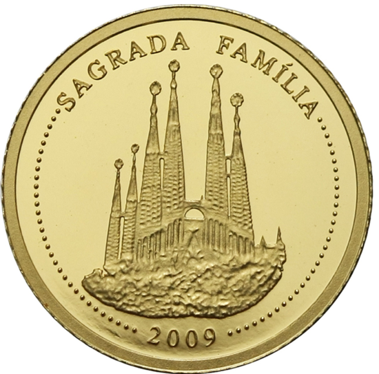 Sagrada Família 0,5 g d'or 2009 Proof
