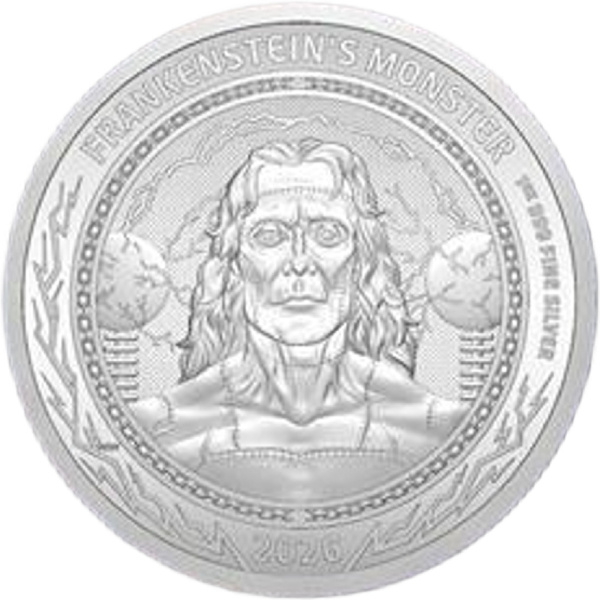 Silver Coin Gothic Horror – Frankenstein 1 oz Silver 2026