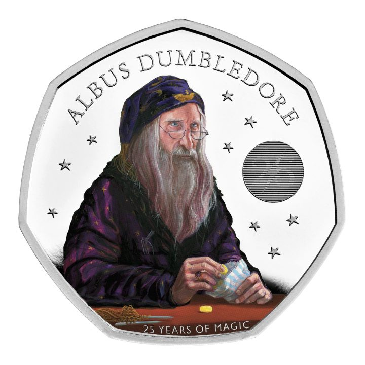 Harry Potter: Albus Dumbledore színezett 50 penny ezüst 2023 proof