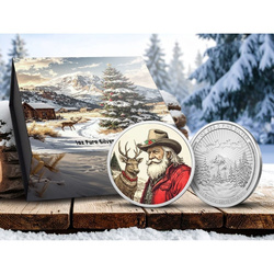 Western Santa Coloured 1 oz Silver 2025 Proof