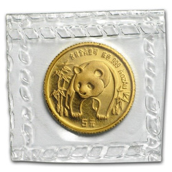 Chińska Panda 1/20 uncji Złota 1986