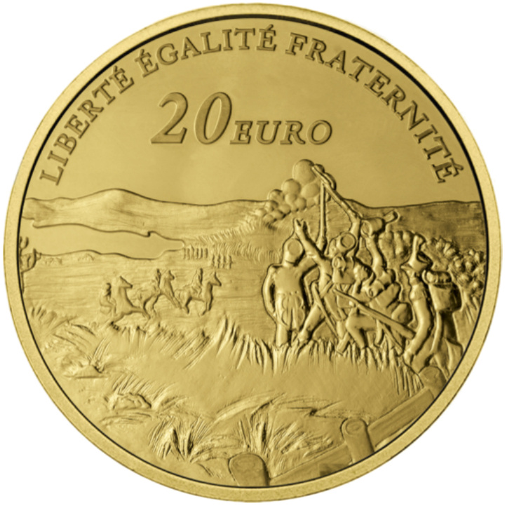 Francie: Zlatý důkaz 20 Euro 2005 Bitva u Slavkova (Le soleil d'Austerlitz)