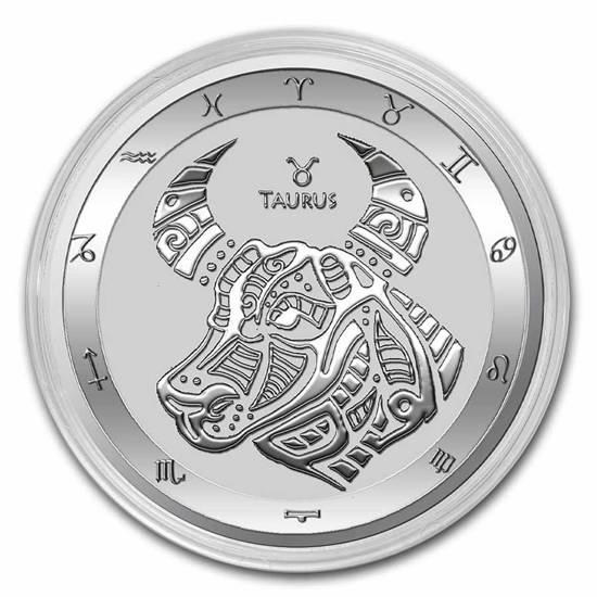 Tokelau: Zodiac Series - Byk 1 uncja Srebra 2022 (Milkspot)