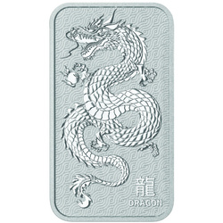 Lingote The Perth Mint Lunar Dragón 1 oz plata