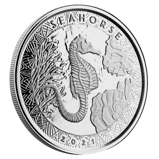 Samoa: Caballito de mar 1 oz Plata 2021