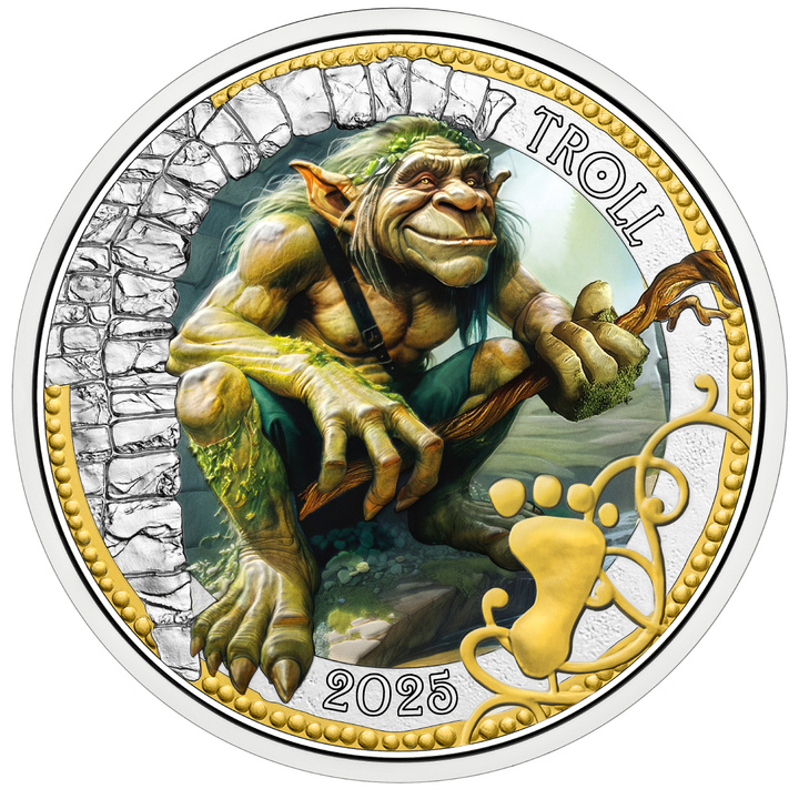 Mythical Creatures: Troll - Guardian of Legend 3 Euro Kupfernickel 2025