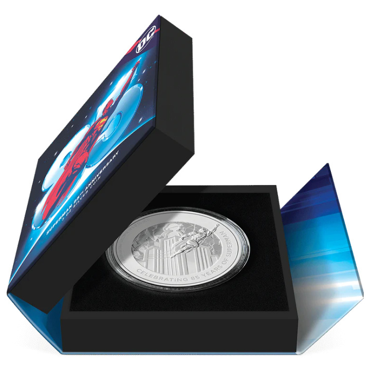 Niue : DC Comics - Superman 85e anniversaire de la bande dessinée 3 onces d'argent 2023 Proof