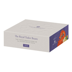 The Royal Tudor Beasts: The Tudor Dragon 2 oz Silver 2024 Proof