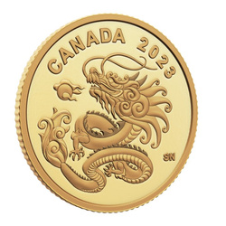 Canada : Dragon céleste 8 en or 2023 Proof