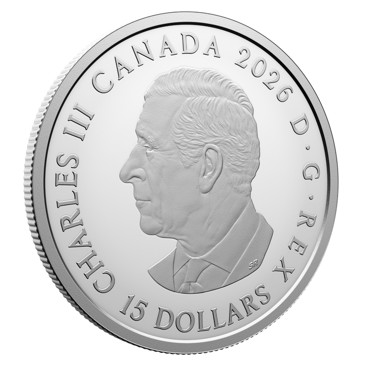 Srebrna Moneta Canada: Clan Animals - Sandhill Crane kolorowany $15 Srebro 2026 Proof