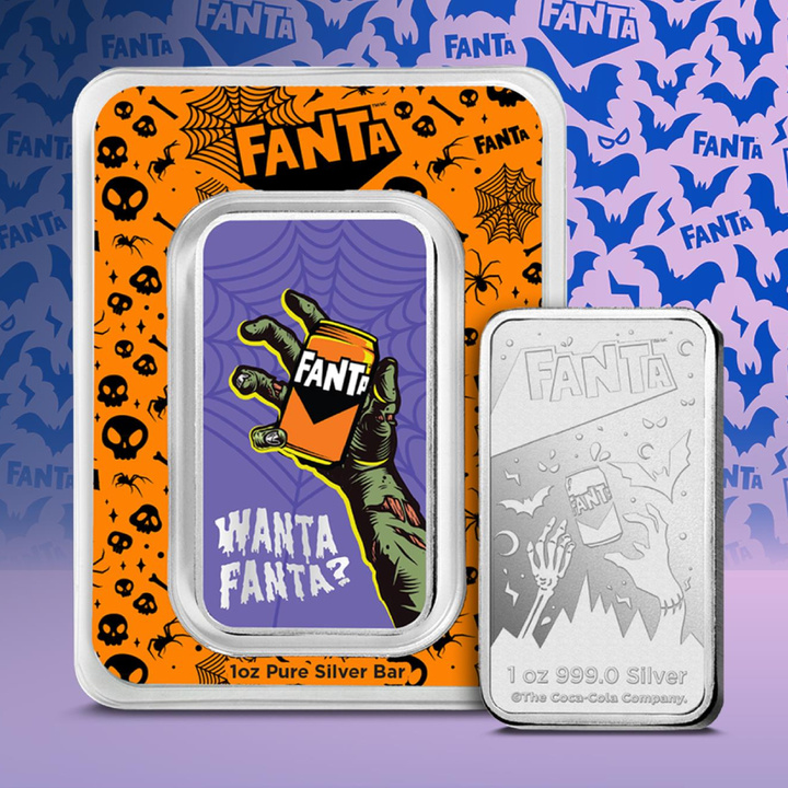 Silberbarren Fanta - Halloween koloriert 1 Unze Silber 2026