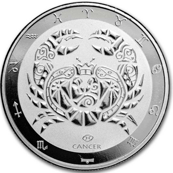 Tokelau: Zodiákus sorozat – Rák 1 uncia ezüst 2024