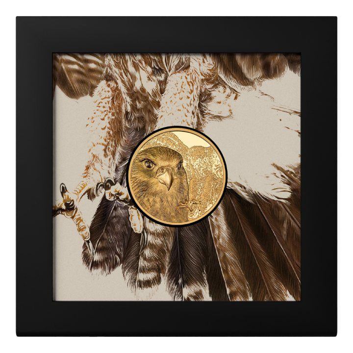 Mongolia: Mongolian Falcon 1 oz Gold 2023 Proof Ultra High Relief