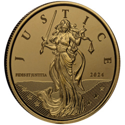 Gibraltar: Lady Justice 1 uncja Złota 2024 Proof