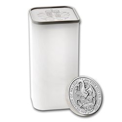 The Queen’s Beasts: The Red Dragon of Wales 2 oz Silber 2017