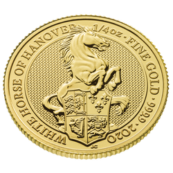 The Queen’s Beasts 2020: he White Horse of Hanover 1/4 oz Gold