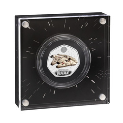 Star Wars: Millennium Falcon 50p coloured Silver 2024 Proof