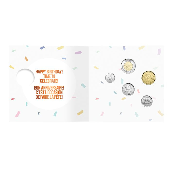 Canadá set: Cumpleaños 5 monedas 2022