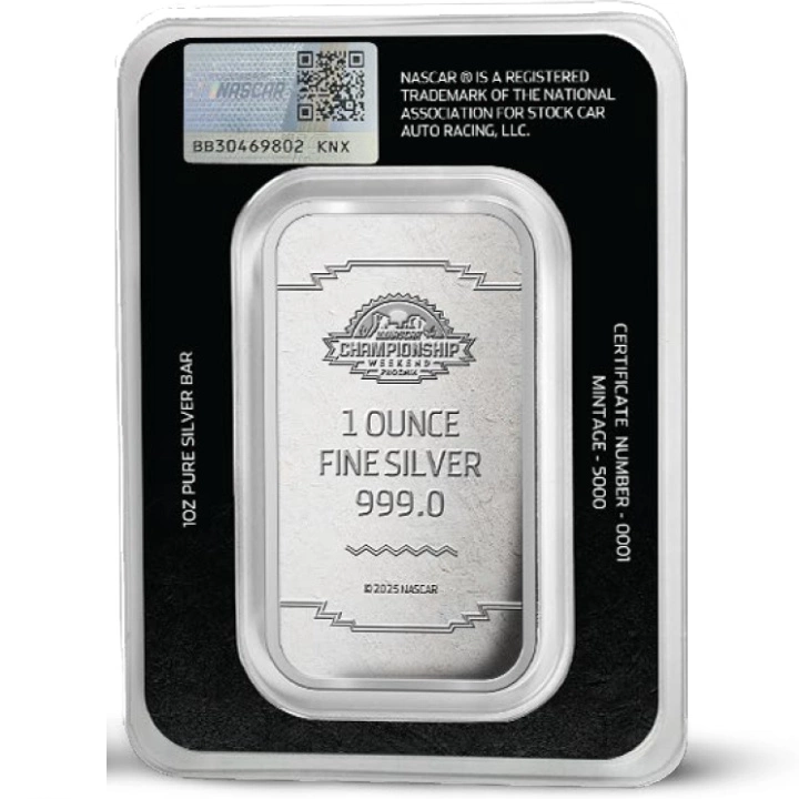 Nascar International Cupcoloured 1 oz Silver 2025 Bar 