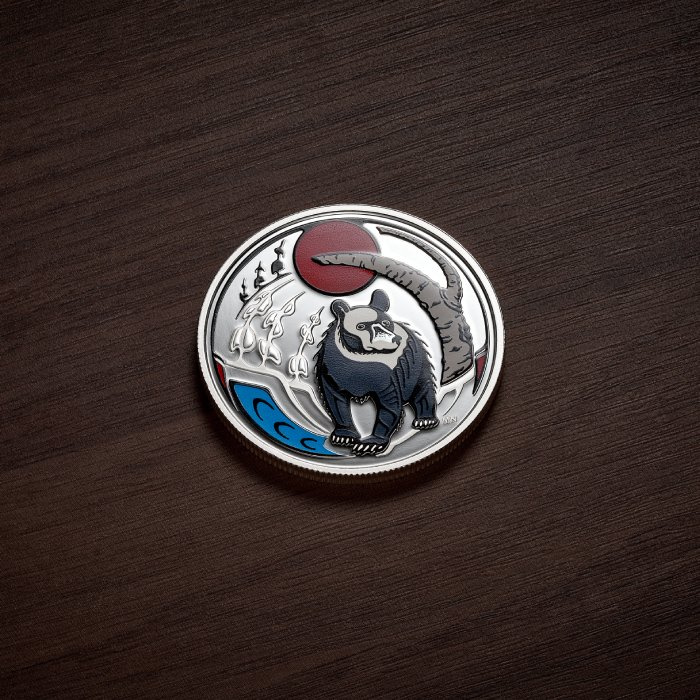 Moneda de plata Canadá: Clan Animals - Bear coloreada 15 dólares 2026 Proof