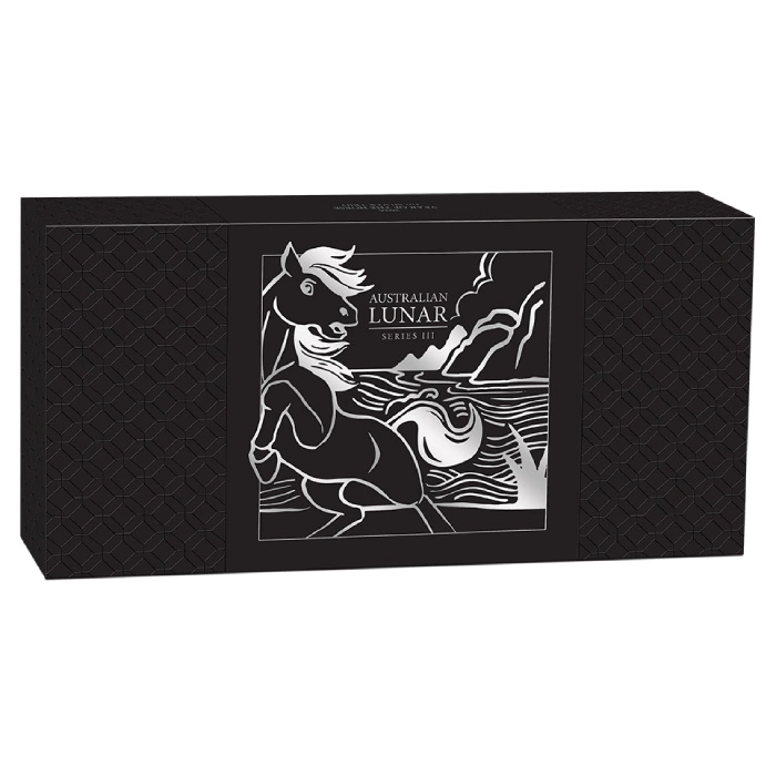 Perth Mint: Lunar III - Año del Caballo: Set de 3 monedas coloreadas/doradas Plata 2026 Proof