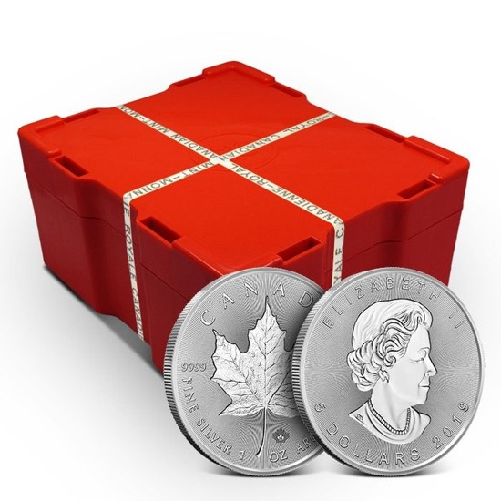 Feuille d'érable canadienne 1 once d'argent 2019 (Incuse)