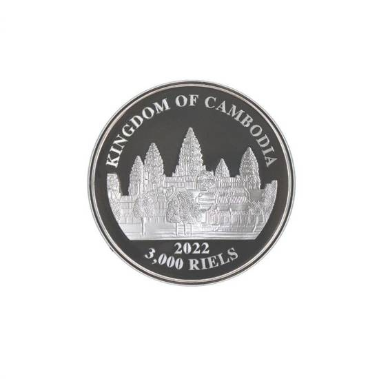 The Lost Tigers of Cambodia 1 oncia d'argento 2022 Proof High Relief