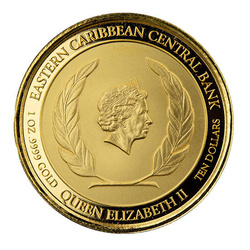 St. Kitts Sunken Ship coloured 1 oz Gold 2021 Proof