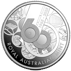 60th Anniversary of the Royal Australian Mint $1 Silver 2025 Proof Coin "C" Mintmark