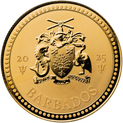 Barbados : Trident, 1 once d’or, 2025, Prooflike