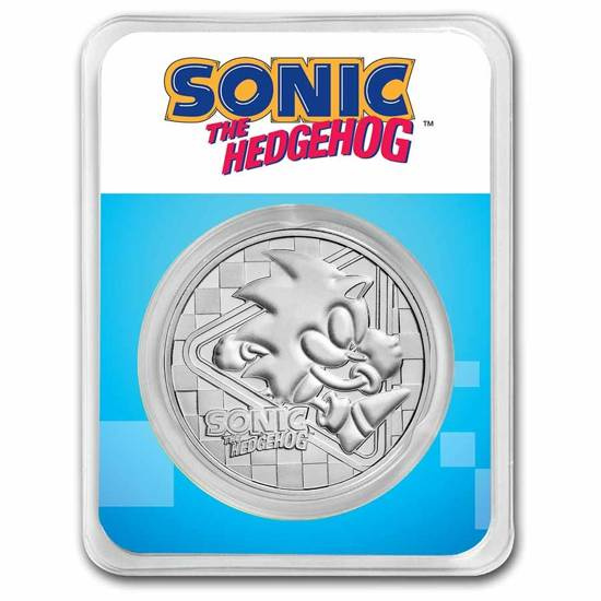 Niue: Sonic The Hedgehog 1 unce stříbra 2022 Slab