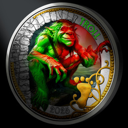 Mythical Creatures: Troll - Guardian of Legend 3 Euro Mědznickel 2025