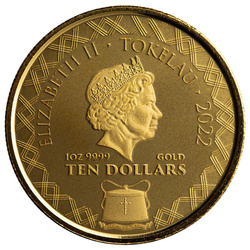 Tokelau: Komodo Dragon 1 oz Gold 2022 Proof Coin