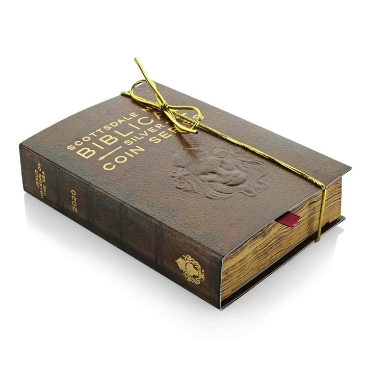 Niue: Biblico - Gesù che cammina sul mare 2 once d'argento 2020 Proof Antiqued Coin