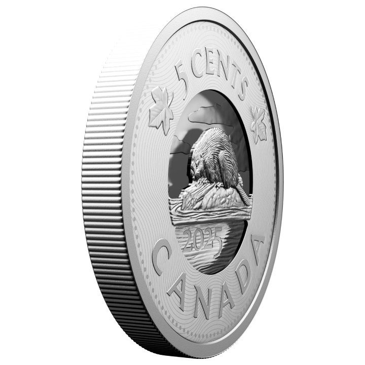 Canada: Multilayered Beaver 5-cent Srebro 2025 Proof