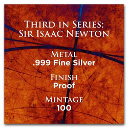 Niue: Icons of Inspiration: Isaac Newton 1 oz Silver 2022 Proof