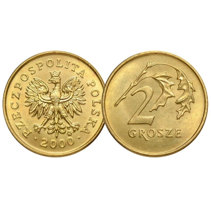 Narodowy Bank Polski: 2 grosze Rolka Bankowa (50 sztuk) - Różne Roczniki