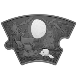 Ensemble Canada : Moon Phases 8 pièces en argent puzzle 2025 Black Rhodium Reverse Proof