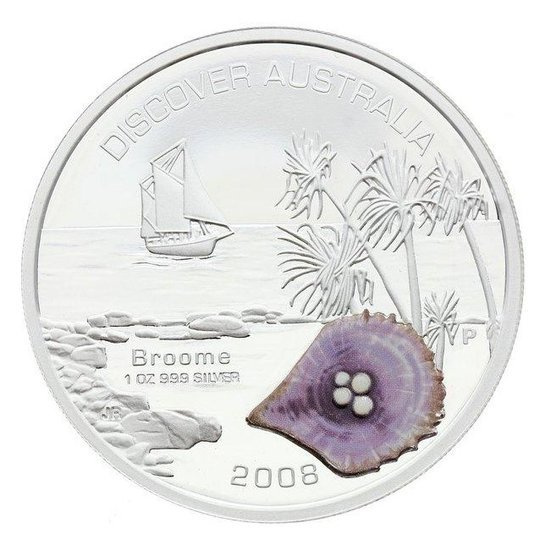Discover Australia: Broome 1 oncia d'argento 2008 Proof