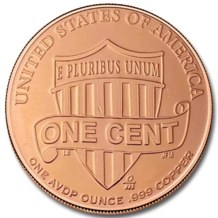 Lincoln Head Cent 1 oncia Rame