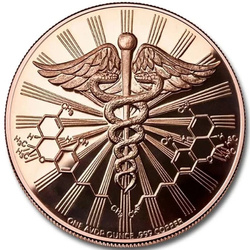 Cannabis Hippie Design 1 ounce of copper