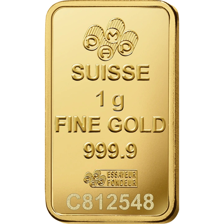 Lingot d’or de 1 g PAMP Lady Fortuna VERISCAN en écrin – coffret cadeau