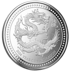 Samoa: Year of the Dragon 1 oz Silber 2024 Prooflike Coin
