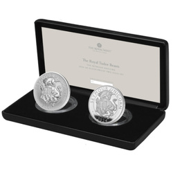Zestaw 2 monet The Royal Tudor Beasts: The Seymour Unicorn 2 x 1 uncja Srebra 2024 Proof