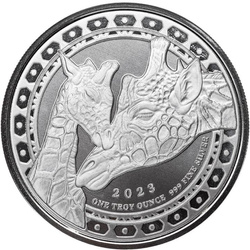 Equatorial Guinea: Giraffe 1 uncja Srebra 2023 