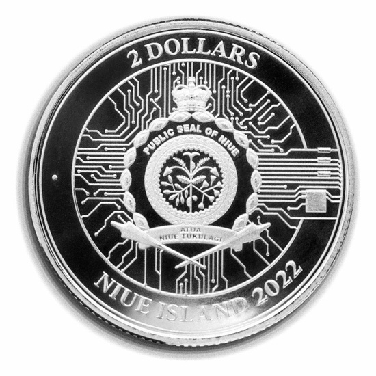 Niue: Bitcoin 1 oz Plata 2022