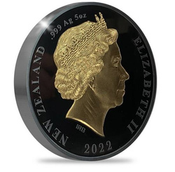 Kiwi 5 onces d'argent 2022 Black Proof