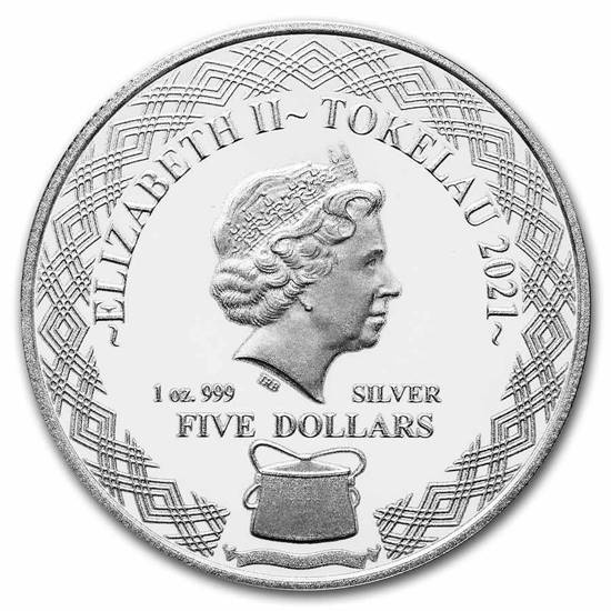 Tokelau: Búho pigmeo del norte 1 oz Plata 2021
