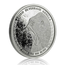 Congo: Gorila de espalda plateada 1 oz Plata 2020